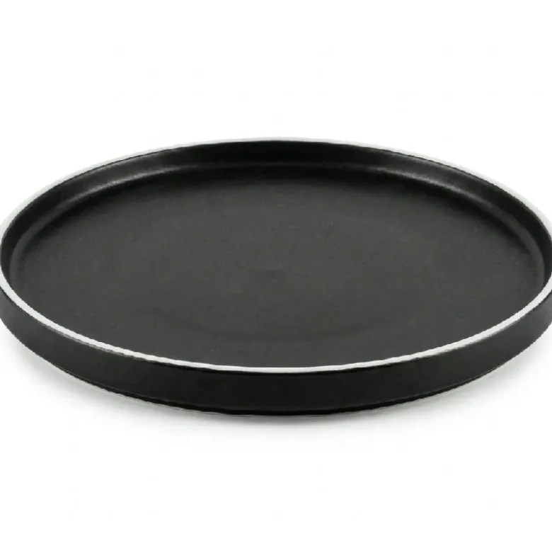 Tallerken 25 cm Sort/Hvid
