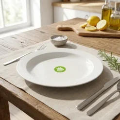 Tallerken hvid Ø24 cm