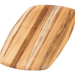 Teak Haus elegant rektangulært serverings- og skærebræt stort 41 x 28 x 1,5 cm