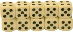 Terninger 10 stk. - Hvid plastik