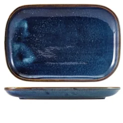 Terra Aqua Blå Rektangulær Tallerken 34,5 x 23,5 cm Genware