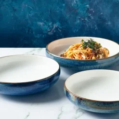 Terra Aqua Blå To-tonet Coupe Skål 24,5 cm Genware