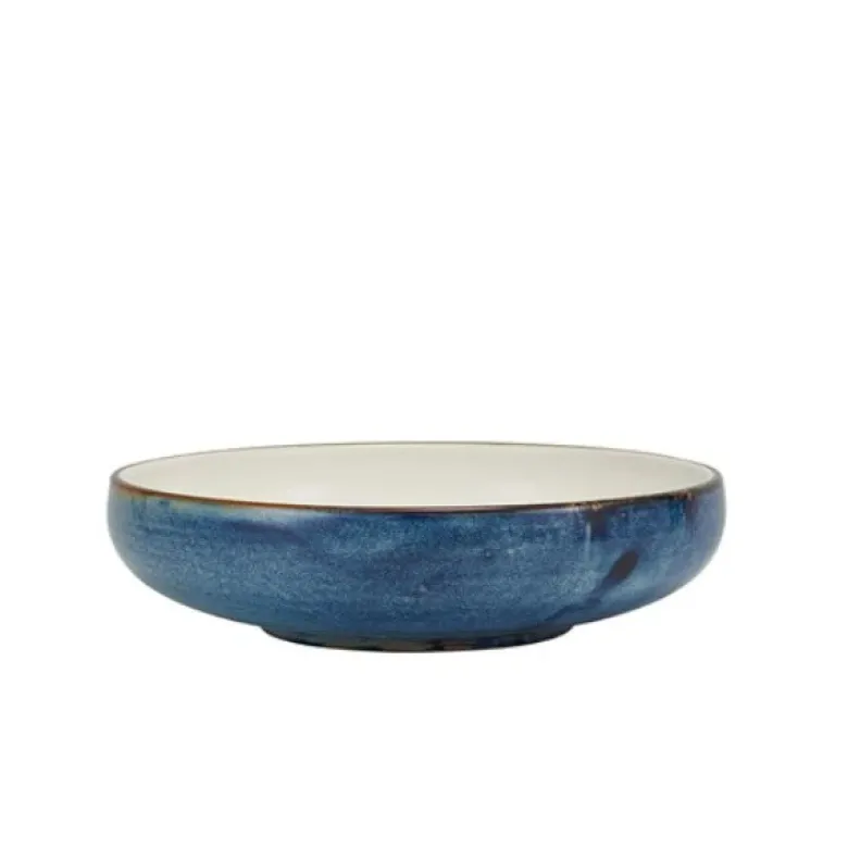 Terra Aqua Blå To-tonet Coupe Skål 22cm Genware