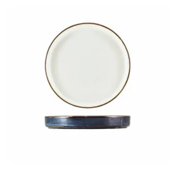 Terra Aqua Blå To-tonet Præsentationstallerken 18cm Genware