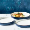 Terra Aqua Blå To-tonet Præsentationstallerken 21cm Genware