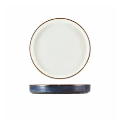 Terra Aqua Blå To-tonet Præsentationstallerken 21cm Genware