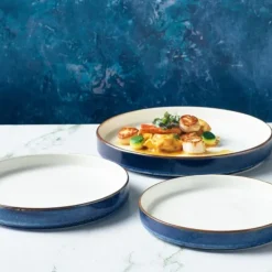 Terra Aqua Blå To-tonet Præsentationstallerken 26cm Genware
