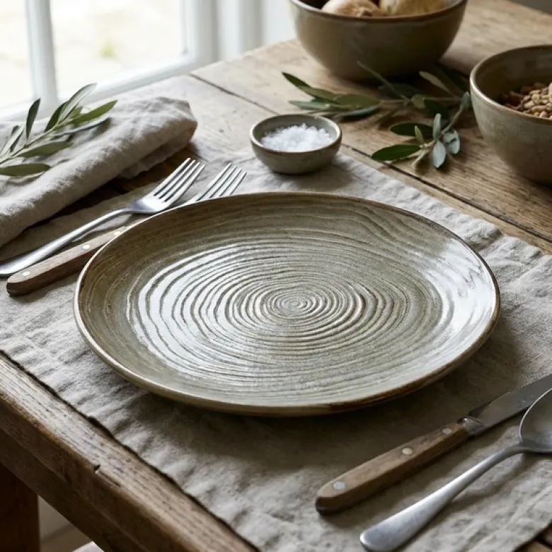 Terra Porcelain Grey Økologisk tallerken 25 cm