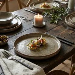 Terra Porcelain Grey Lav præsentationsplade 25 cm