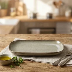 Terra Porcelain Grey Rektangulær tallerken 29 x 19,5 cm