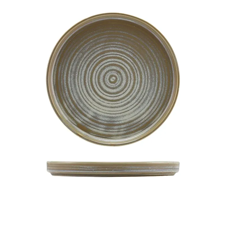 Terra Porcelain Matt Grå lav præsentationstallerken 21 cm