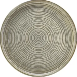Terra Porcelain Matt Grå lav præsentationsplade 25 cm