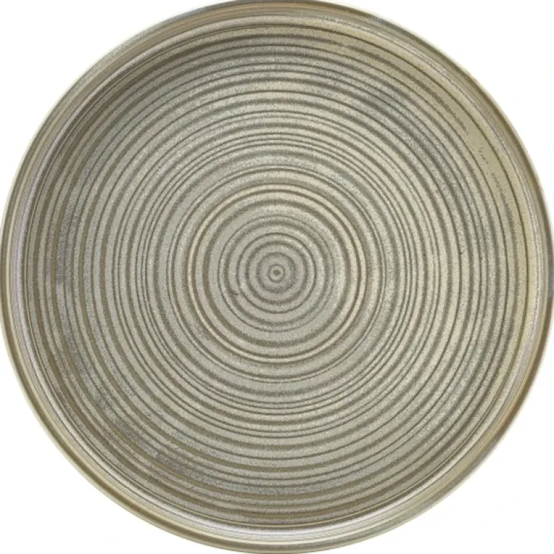 Terra Porcelain Matt Grå lav præsentationsplade 25 cm