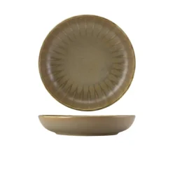 Terra Porcelain Matt Grå skålsformet skål med bølget kant 22,8 cm