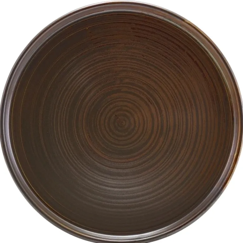 Terra Porcelain Rustic Kobber Lav Præsentationsplade 25 cm