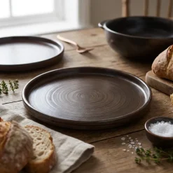 Terra Porcelain Rustic Kobber Lav Præsentationsplade 25 cm