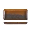 Terra Porcelain Rustic Kobber Smal Rektangulær Fad 31 x 14 cm
