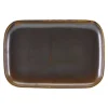 Terra Porcelain Rustic Kobber rektangulær tallerken 34,5 x 23,5 cm