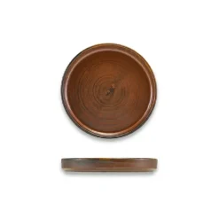 Terra Porcelain Rustic Kobber lav præsentationsplade 14 cm
