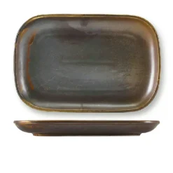 Terra Porcelain Rustic Kobberrektangulær plade 29 x 19,5 cm