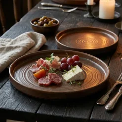 Terra Porcelain Rustic Kobber præsentationsfad 20,5 cm