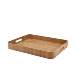 Tjenerbakke Lys Finér Træ 50 x 38cm