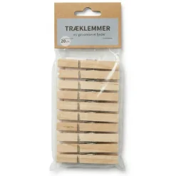 Tøjklemmer i træ, 20 stk. | CC Hansen
