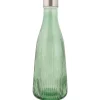 Vandflaske med låg glas 1L Mørkegrøn H28cm