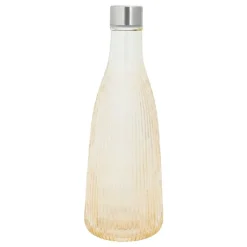 Vandflaske med låg glas 1L Ravfarvet H28cm