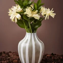 Vase Stribet HOME H: 25 cm, Ø: 18 cm