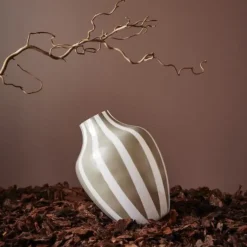 Vase Stribet HOME H: 25 cm, Ø: 18 cm