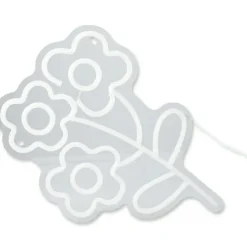 Vægdekoration neon blomster 26x39 cm