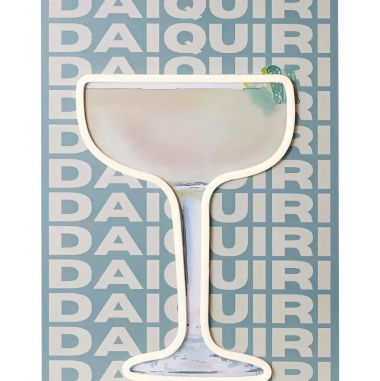 Vægdekoration neon Cocktails 40 cm