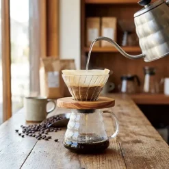 V60 Glasdripper 01 / Oliventræ - Hario