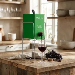 Vinboks holder til 3L trådkurv metal 35,5cm