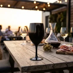 Vin glas sort 25 cl