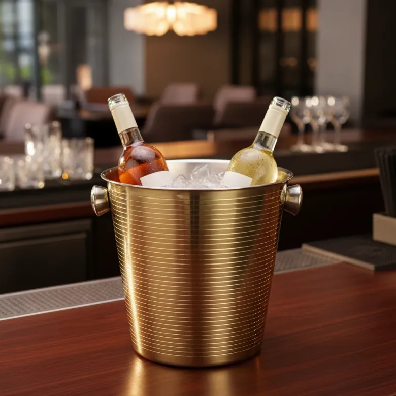 Vinkøler og Champagnekøler messing 22cm