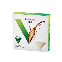 V60 Kaffefiltre - 01 - 40 stk - Ubleget