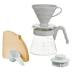 V60 Kaffeserver 02 sæt / Lys grå - Hario