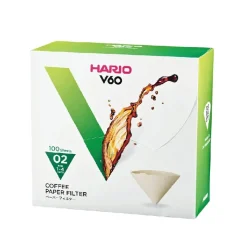 V60 Papirfilter 02 Natur 100 stk. (Æske) - Hario